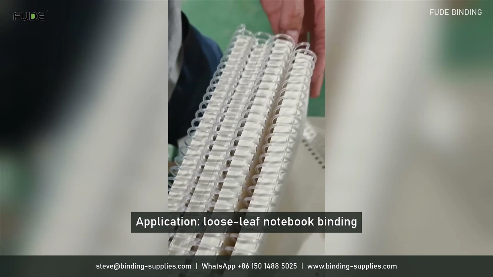 Real Plastic Spiral-bound notebooks from a verified PSB-350 application